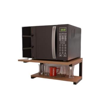 Imagem de Suporte Micro ondas impressora De Parede Prateleira Multiuso(Madeirado)