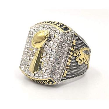 Imagem de TUOYU Campeonato de Futebol de Fantasia Personalizada Prata e Ouro Troféus Anéis Prêmio Sem Anos