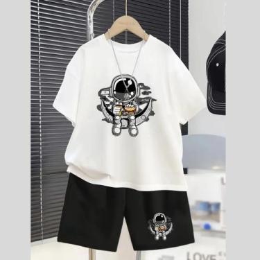 Imagem de Conjunto Infantil Masculino Estampa Astronauta Lanche 369 Camiseta + S