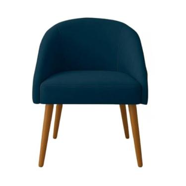 Imagem de Cadeira de Jantar Lua Moderna, Penteadeira, Salão, Recepção(Azul Marinho)