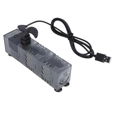 Imagem de Diydeg Filtro de Aquário, Filtro Interno de Aquário USB, Bomba de Filtro de Peixe Submersível para Tanques de Tartaruga, Répteis, Anfíbios, Sapo, Ciclídeos, Tanques de Peixes Máquina