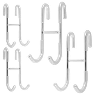 Imagem de Pacote com 4 ganchos de porta de chuveiro, ganchos de toalha para porta de chuveiro de vidro sem moldura, ganchos de toalha de banheiro, ganchos de chuveiro para economizar espaço (fosco)