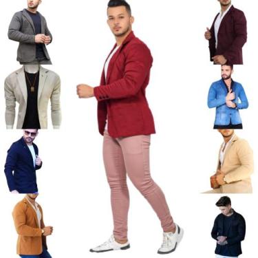 Imagem de Blazer Masculino Esporte Fino Slim Fit com Elastano - Debatt, Vermelho