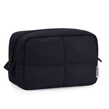 Imagem de Bolsa de maquiagem Narwey Puffy acolchoada para mulheres que viajam, p