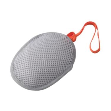 Imagem de Ｂｅｓｇａ Saco de sabonete de malha, rede de malha, férias, compacto, portátil, viagem de negócios, presente, banho, descascamento, secagem rápida, banheiro, Cinza