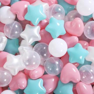 Imagem de Bolas de plástico macio Heopeis 100 unidades de 6,5 cm coloridas