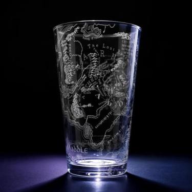 Imagem de Vaso de Cerveza FANMADE Mapa de la Tierra Media 470 ml Grabado
