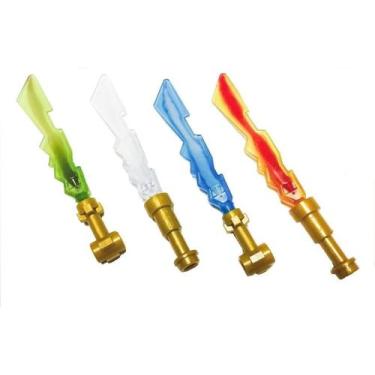 Imagem de Conjunto de 4 lâminas elementares LEGO Ninjago Ninja, soltas de 2013