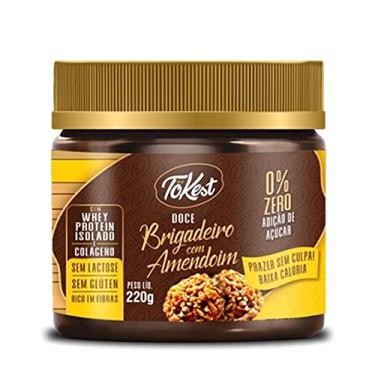 Imagem de Doce Cremoso ZERO com Whey Protein (200g) - Brigadeiro c/Amendoim - Tokest, Tokest