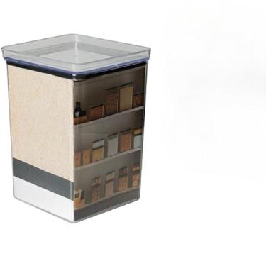 Imagem de Porta Mantimentos, Kit Pote Hermético 5kg de Arroz Multiuso Conserva Alimentos Porta Mantimentos Moderno(02 Potes A)