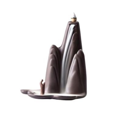 Imagem de Porta-incenso decorativo Queimador de incenso de refluxo de areia roxa, suporte decorativo criativo para ambientes internos, para escritório, ioga e casa