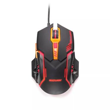 Imagem de Mouse Gamer 2400DPI Preto e Laranja MO270 Multilaser