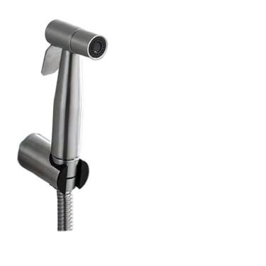 Imagem de Ducha Higiênica Com Registro Torneira Dupla Escovado Banheiro Lavabo(B-Prata-1.3M)