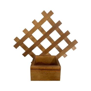 Imagem de Floreira Jardim Vertical Suporte para flor com Treliça e Cachepô - 35x35 jardim vertical Suporte para Plantas Trepadeiras e Flores Decorativas