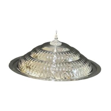 Imagem de Generic Tampa para grelhar, tampa para derreter queijo, universal para cozinhar hambúrgueres, bifes e churrasco no vapor, Prata