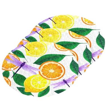 Imagem de Wassud Esponja de polpa de madeira de frutas e libélulas para pratos, pacote com 3 esponjas de cozinha para limpeza, esfregão resistente para panelas antiaderentes, esponjas de lavar louça para pia