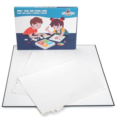 Imagem de Print Your Own Board Game - 1 Game Board (16.25" x 16.25") with Printable Sticker Sheets - Create Your Own Board Game, DIY Family Board Games