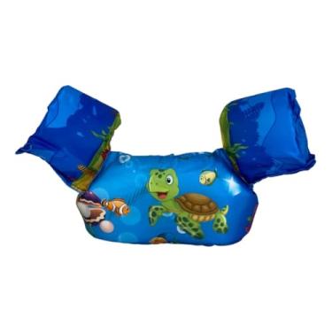 Imagem de Boia Infantil com Colete Flutuador, Colete Salva-Vidas para Crianças, Auxiliar de Natação com Braçadeiras (Tartaruga)