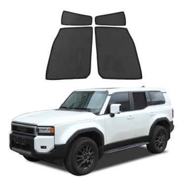 Imagem de Persianas de janela traseira de carro adequadas para Toyota Land Cruiser 250 Prado J250 LC250 2024 2025, telas de janela traseira, proteção contra raios UV e mantém o veículo fresco, 4 peças