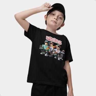 Imagem de Camiseta Infantil Algodão Personalizada Roblox Meninos Skate - Techmal