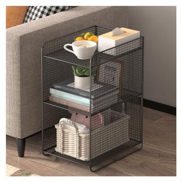 Imagem de Sofá, mesa de cabeceira, lacuna estreita, cabeceira, três camadas, armário pequeno, para aluguel de quarto, armário de armazenamento, mini mesa lateral pequena (B)