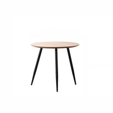 Imagem de Mesa central nórdica moderna simples sala de estar pequena mesa de centro varanda ferro pequena mesa redonda mesa de quarto