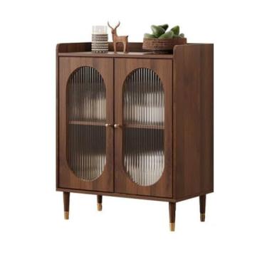 Imagem de Armário de buffet retrô de alta qualidade armário lateral para sala de estar parede armário de chá casa cozinha jantar armário lateral (M: 80CMX40CMX93CM)