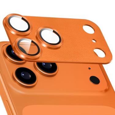 Imagem de Suoman Protetor de lente de câmera para iPhone 17 Pro, [design tudo-em-um] [forte absorção] [Ajuste perfeito 1:1] [Não é fácil de quebrar] Cobertura total de couro armação de metal de vidro temperado