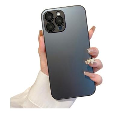 Imagem de Capinha de Vidro Reforçada para iPhone com Proteção Completa da Câmera com Design Premium Resistente a Riscos (preto, iPhone 13 Pro)