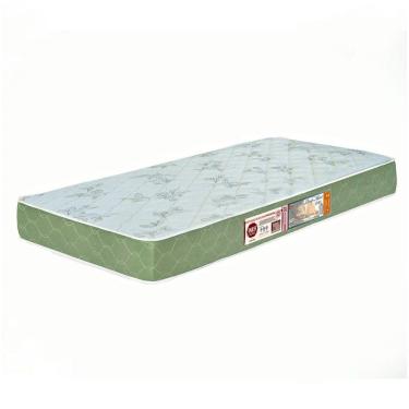 Imagem de Colchão Solteiro Sleep Max Espuma D33 96x203x25cm Branco/verde - Castor