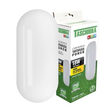 Imagem de Arandela Tartaruga De Led Taschibra Force 18w Ip65 Branca Bivolt 3000k Luz Quente