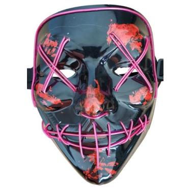 Imagem de Máscara luminosa, fantasia de carnaval de Halloween, festa, PVC - yiwe