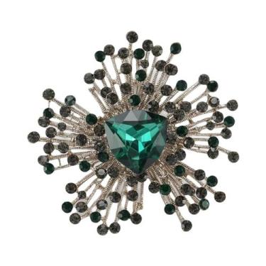 Imagem de Broche Vintage Feminino Com Strass Em Formato De Fogos De Artifício, A
