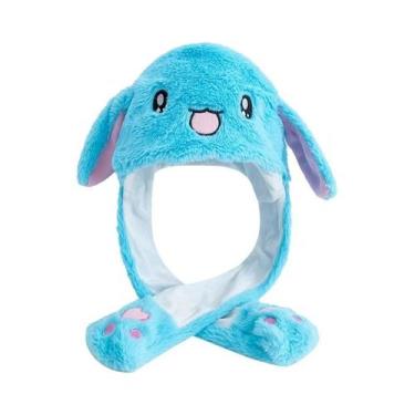 Imagem de Gorro De Inverno Com Orelhas De Coelho Para Mulheres, Boné De Pelúcia 