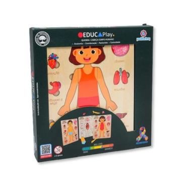 Imagem de Brinquedo educativo quebra cabeca corpo humano - polibrinq -, MENINA