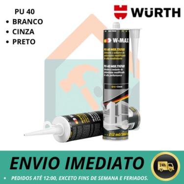 Imagem de PU 40 Cola Selante para Vedação 400g Branco, Cinza, Preto Wurth, PRETO