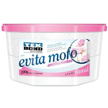 Imagem de Desumidificador Evita Mofo Pote 100g Floral para Remover Umidade em Plástico para Armários Rosa Tekbond
