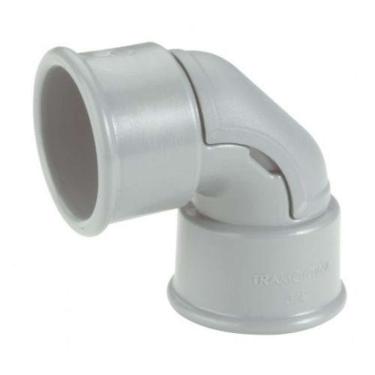 Imagem de Conector Curvo para Eletrodutos Plastibox 1-2 com Janela de Inspeção Design Ergonômico Cinza Tramontina