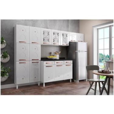 Imagem de Cozinha de Aço Completa Mirage New 14 Portas 3 Gavetas Branco - Telasu
