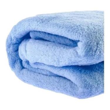 Imagem de Cobertor Infantil Camesa Baby Liso Microfibra 80x110 Azul