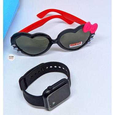 Imagem de Kit relógio Digital Led Tipo Smart Esportivo Ajustável Menina Menino +