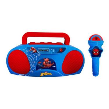Imagem de Karaoke Boombox Homem Aranha Candide Azul/Vermelho