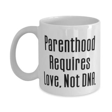 Imagem de Caneca Sarcasm Stepfather 325 g, 443 ml, Parenthood Requires Love, Not DNA, Presente para Pai, Presentes Sarcásticos de Filho Filha