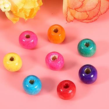 Imagem de Miçangas redondas de madeira, miçangas de artesanato de madeira de moda criativa com fabricação de artesanato de madeira para acessórios de joias para um ente querido(6mm)