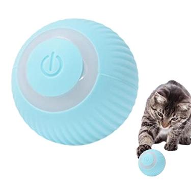 Imagem de bola gato USB - bola 360 graus auto-rotativa - animal recarregável USB, presente exercício entretenimento para gatos, gatinhos, brinquedos elétricos para animais estimação Uwariloy