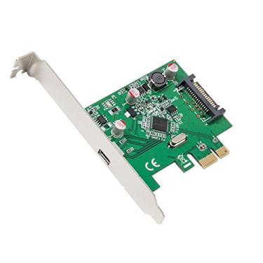 Imagem de IO CREST Syba 1 porta USB 3.1 geração 2 10 Gbps tipo-C PCI-E 3.0 x1 placa conector de alimentação SATA Chipset Asmedia