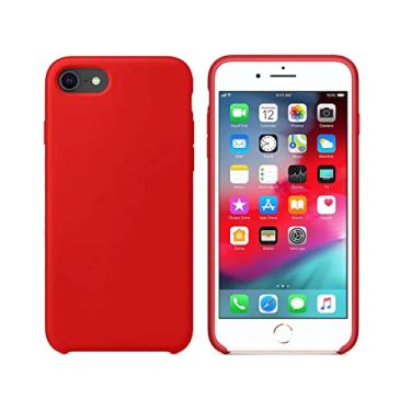 Imagem de Case Capinha Colorida Capa Slim Flexível Aveludada Compatível Com iPhone 7/8 Vermelha,Preta, Laranja, Amarela, Azul, Rosa, Pink, Branca, Lilás, Marrom, Verde, Roxo ONYK (Vermelha)