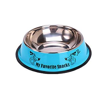 Imagem de Petlift Tigela de aço inoxidável para cães e gatos, azul, P