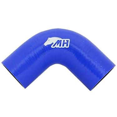Imagem de Mangote em Silicone Curva 90º graus 2,5 polegadas (63mm) x 125mm - Azul