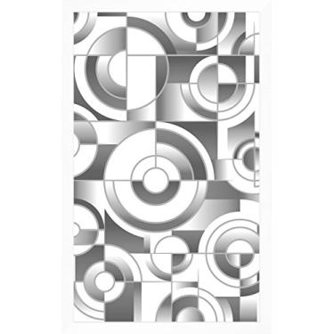 Imagem de Quadro Geométrico Abstrato em Decore Pronto Preto/ Branco 35x55cm